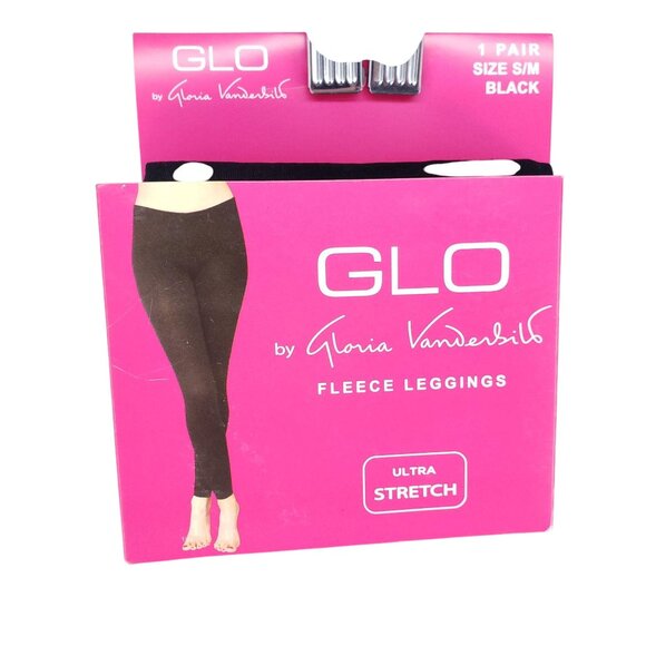 Glo Fleece Leggings Size S/M (4-8) Black - Picture 3 of 5
